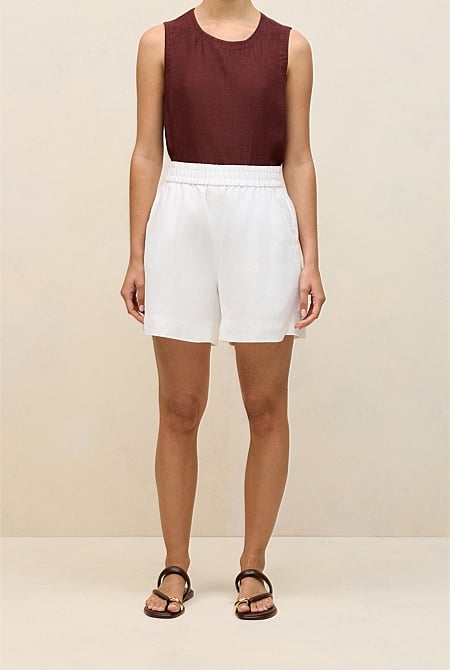 Linen Relaxed Pull On Short