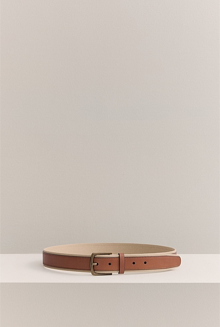 Roan Leather Canvas Belt