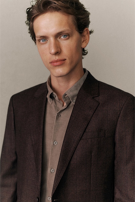Italian Wool Check Blazer