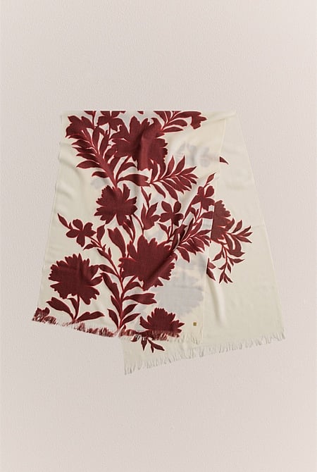 Roselle Fine Wool Scarf