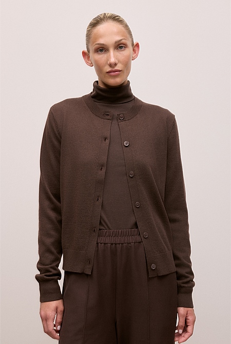Merino Classic Crew Cardigan