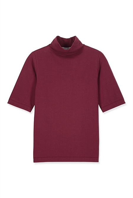 Mock Neck Half Sleeve T-shirt