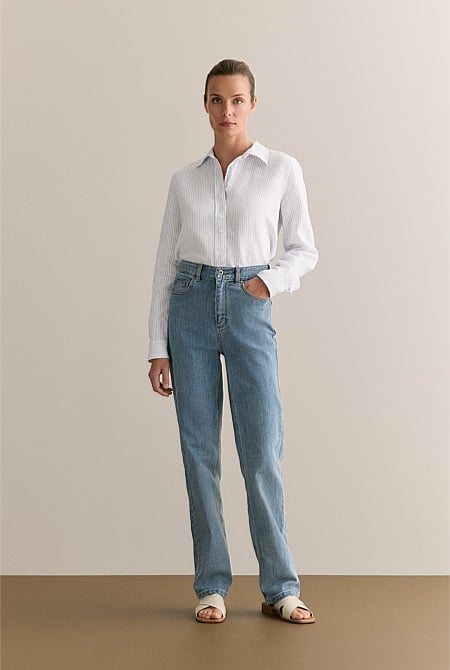 High Rise Straight Leg Jean