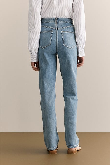 High Rise Straight Leg Jean