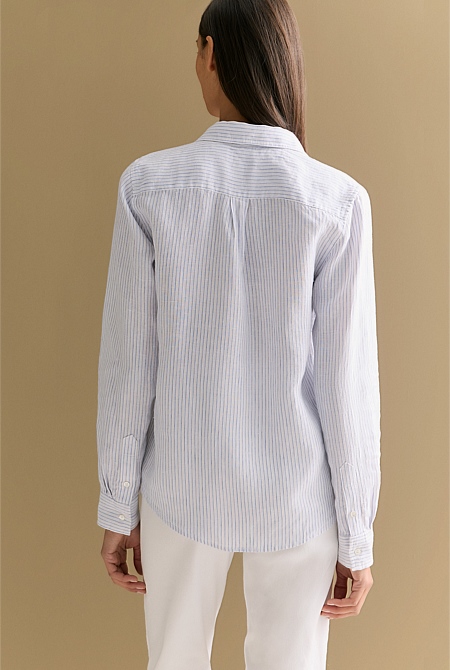 Delave Linen Classic Stripe Shirt