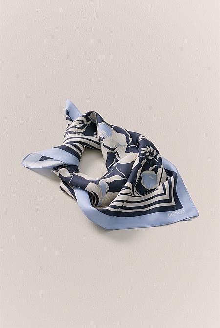 Silk Twill Floral Neckerchief