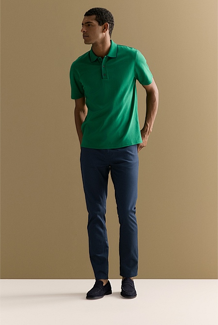 Cotton Interlock Tipped Polo