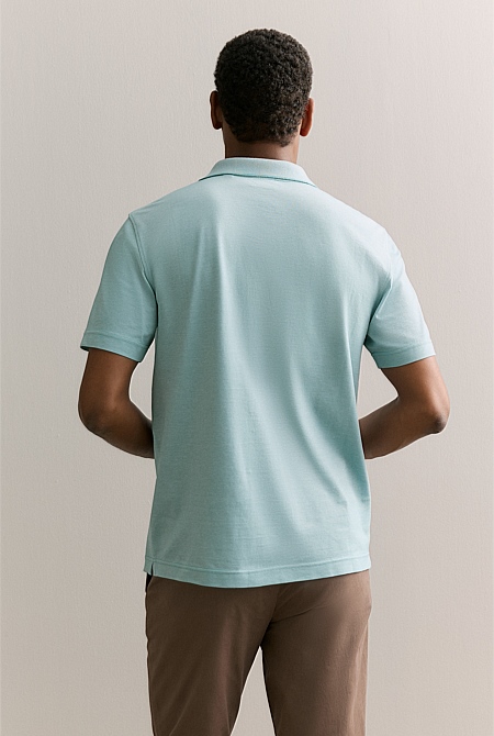 Mercerised Cotton Pique Tipped Polo