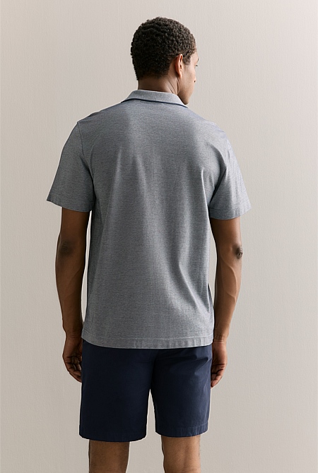 Mercerised Cotton Pique Tipped Polo