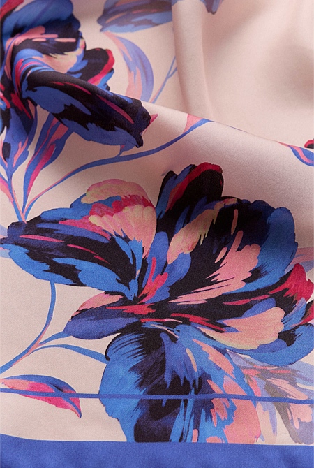 Silk Floral Neckerchief