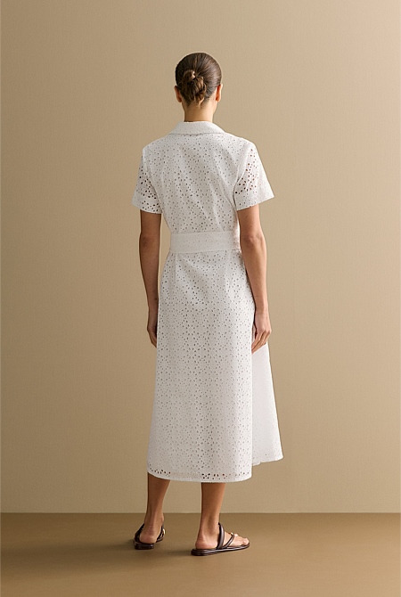 Broderie Anglaise Shirt Dress