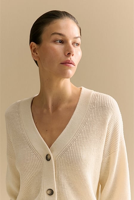 Linen Cotton Relaxed Cardigan