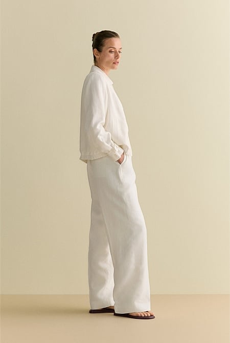 Textured Straight Leg Pant