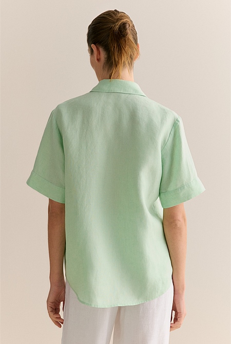 Delave Linen Short Sleeve Shirt