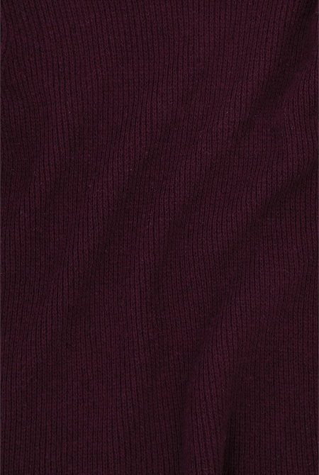 Wool Cashmere Textured Roll Neck