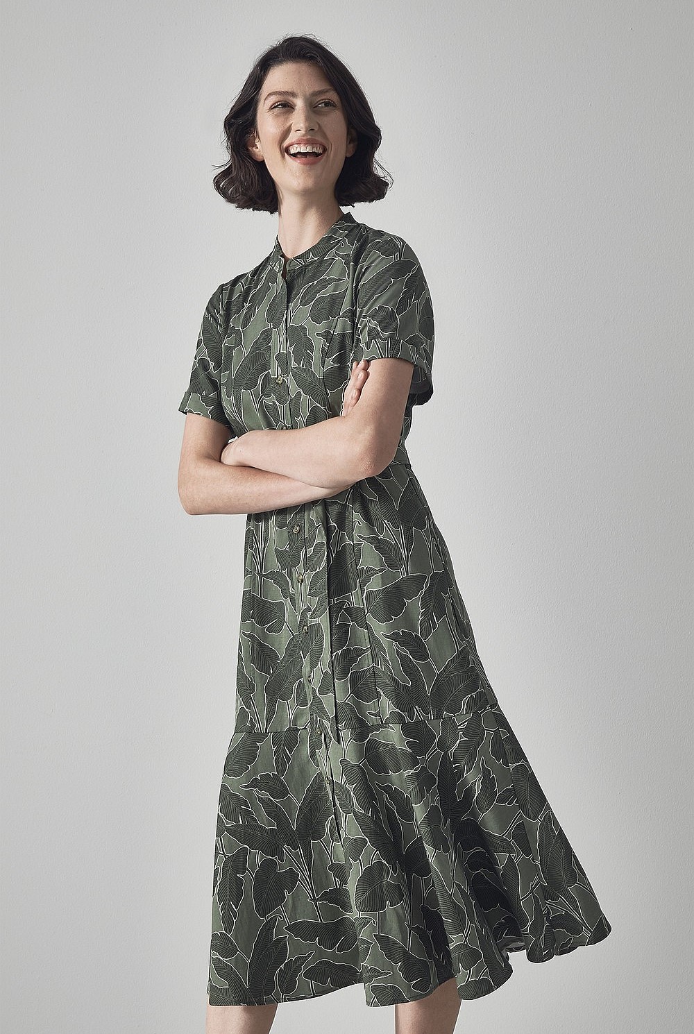 Frond Print Dress