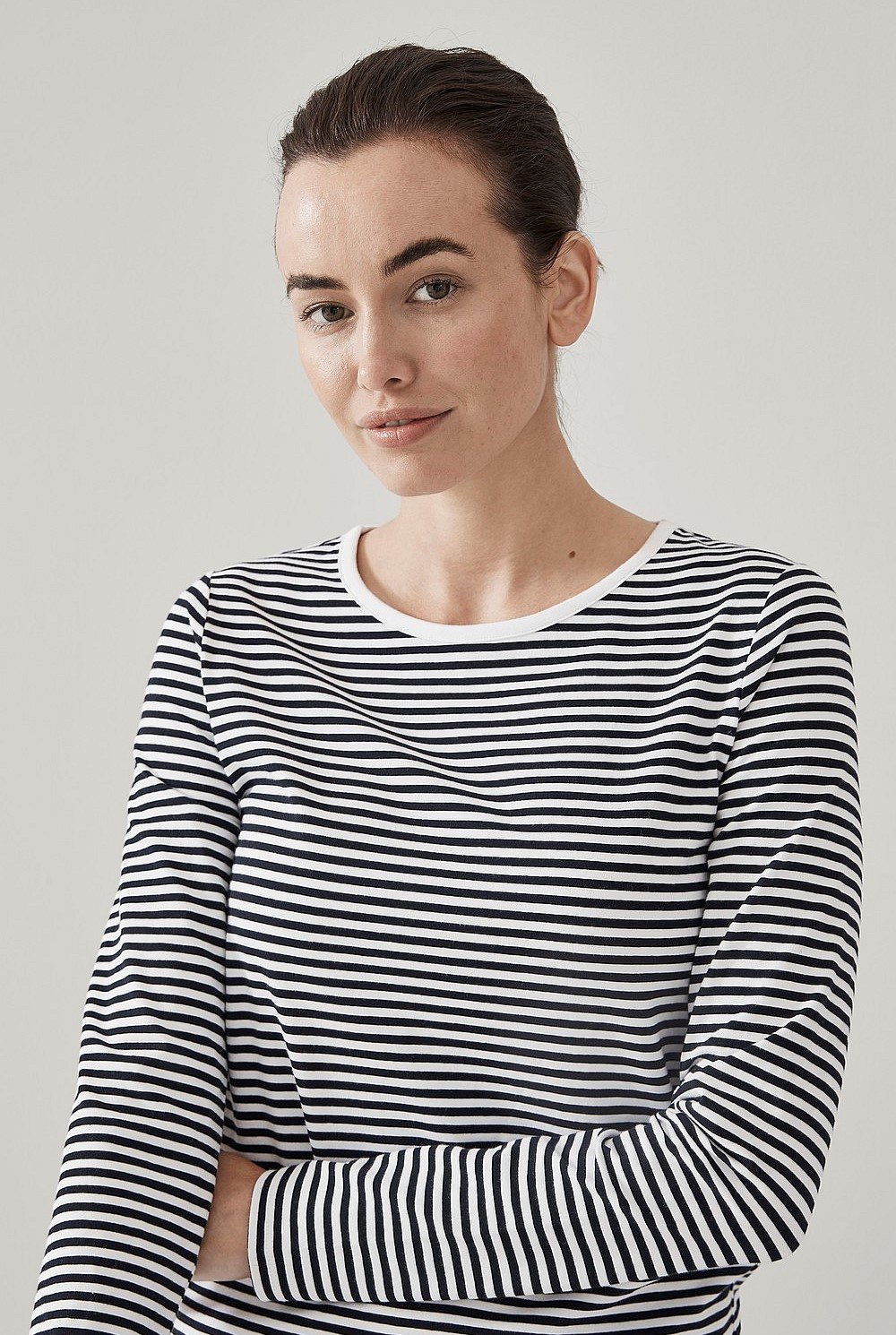 Organic Cotton Stripe Long Sleeve T-Shirt