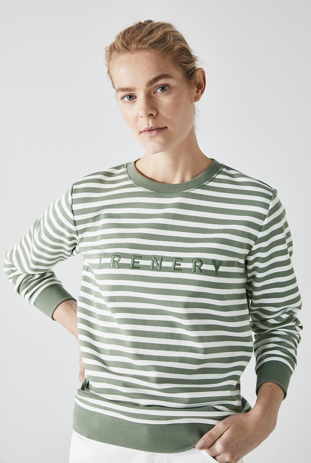 Australian Cotton Stripe Logo Sweat