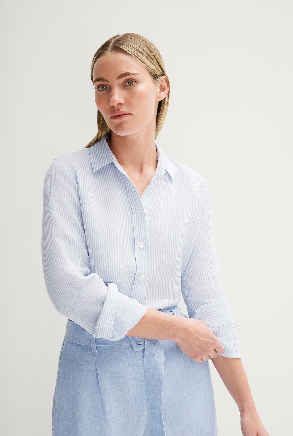 Linen Yarn Dyed Stripe Shirt