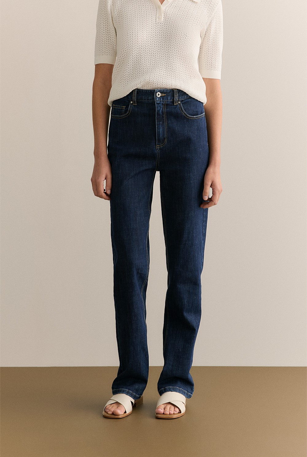 High Rise Straight Leg Jean