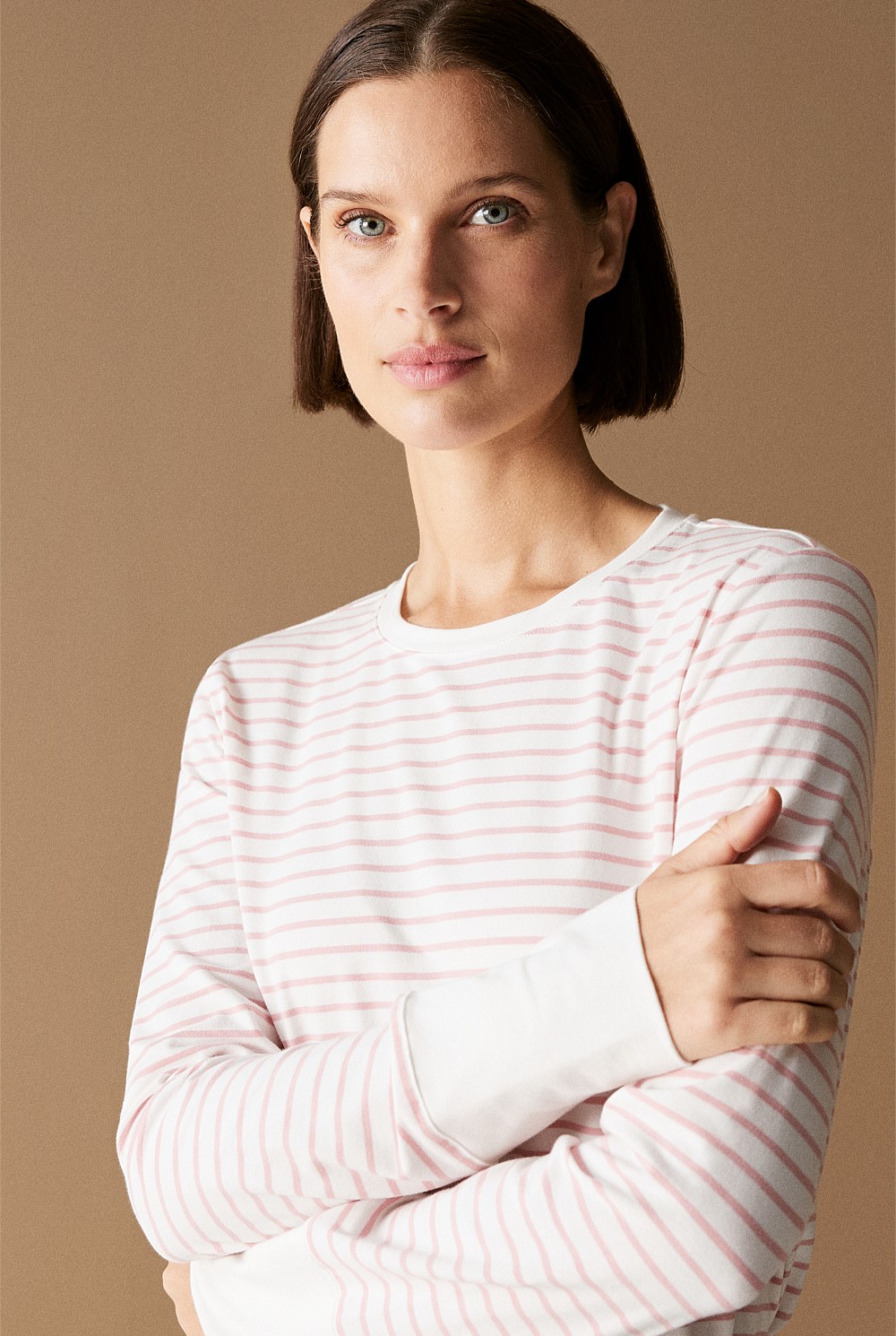 Organically Grown Cotton Cuff Detail T-shirt
