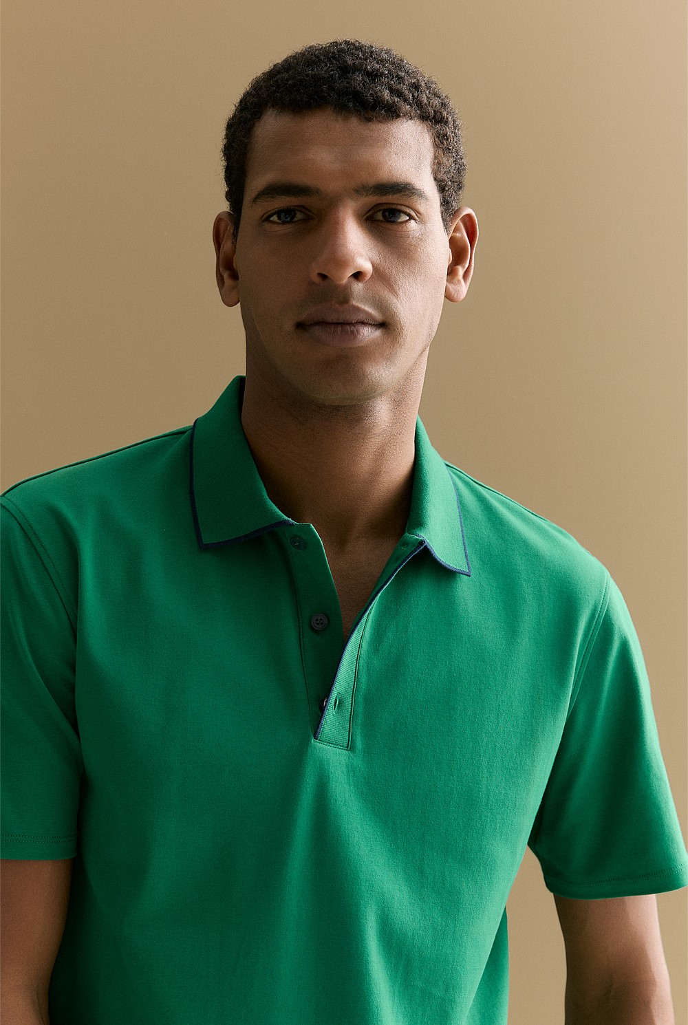 Cotton Interlock Tipped Polo