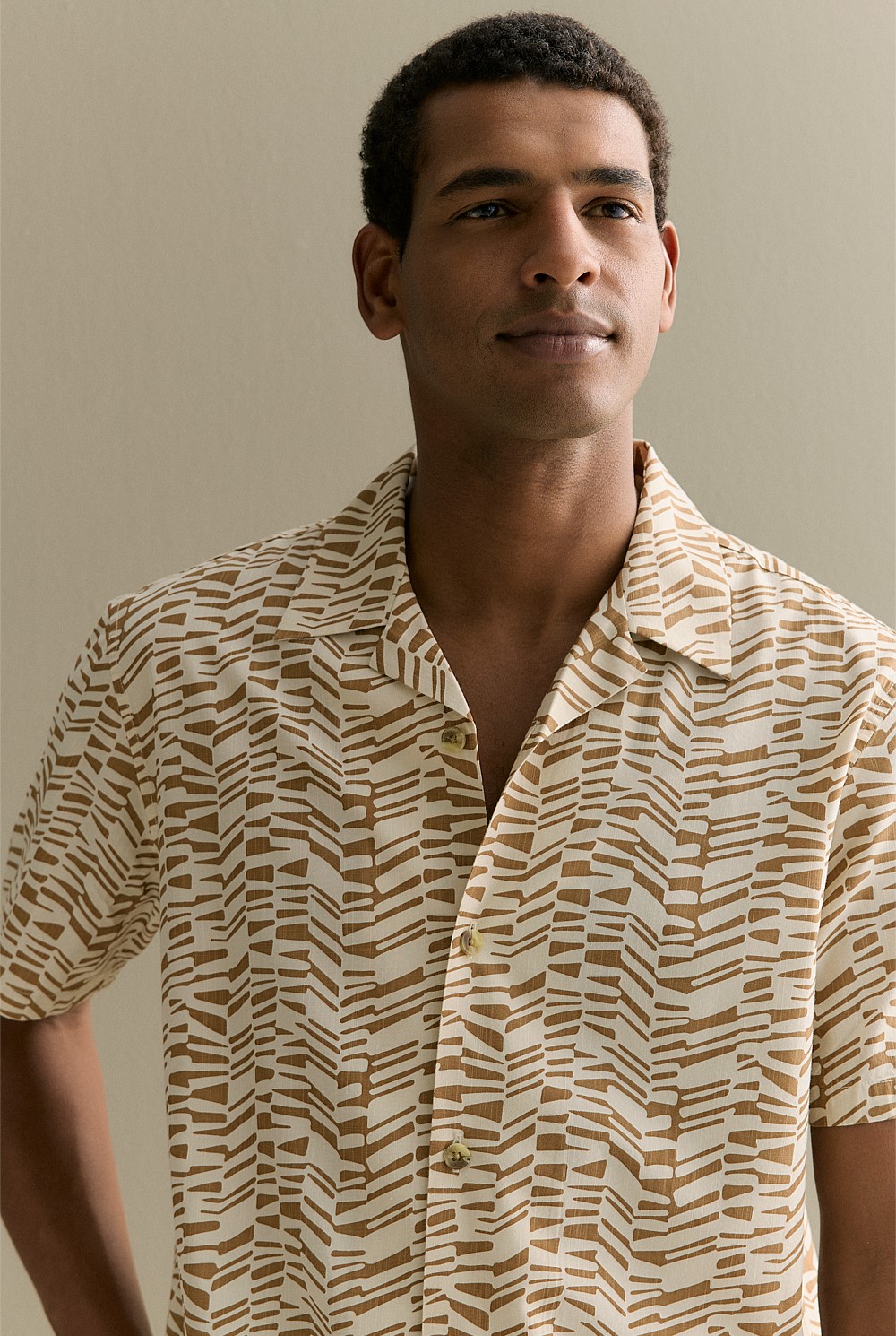 Geo Stripe Relaxed Short Sleeve Shirt