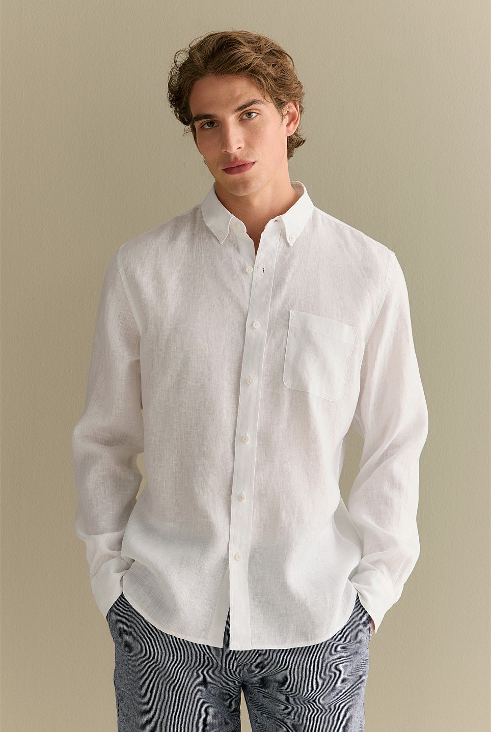 Regular Fit Classic Linen Shirt