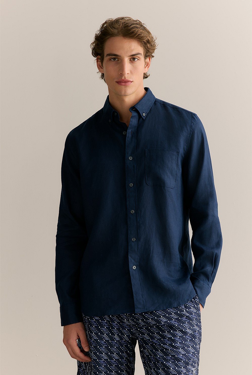 Regular Fit Classic Linen Shirt