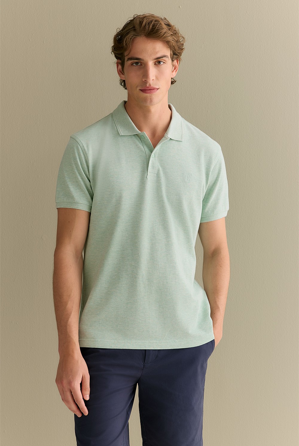 Classic Pique Marle Monogram Polo