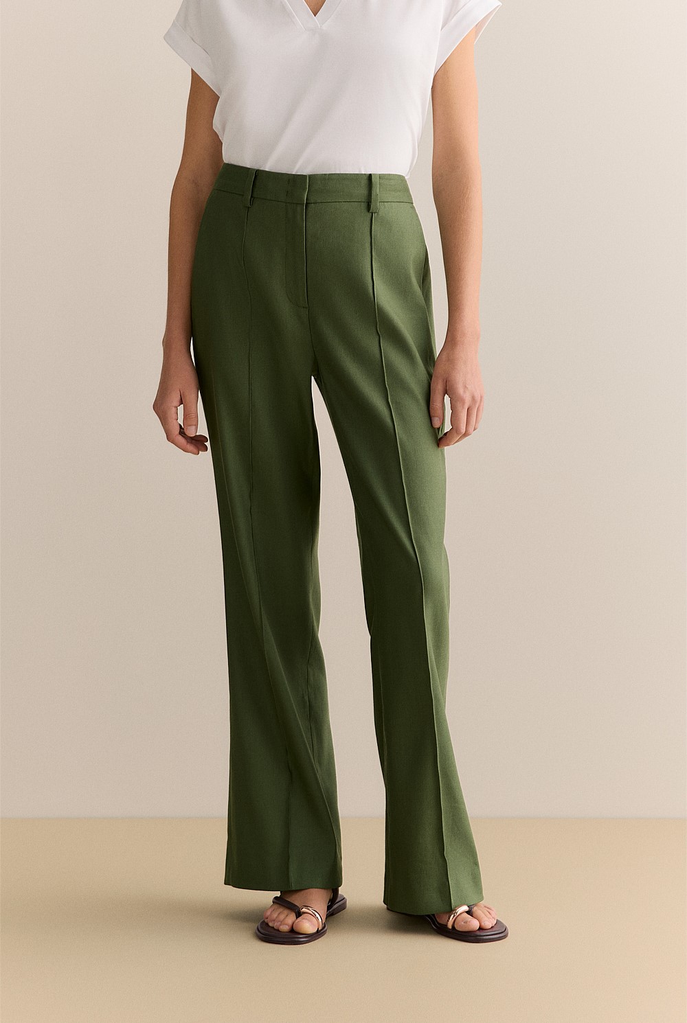 Linen Blend Twill Smart Pant