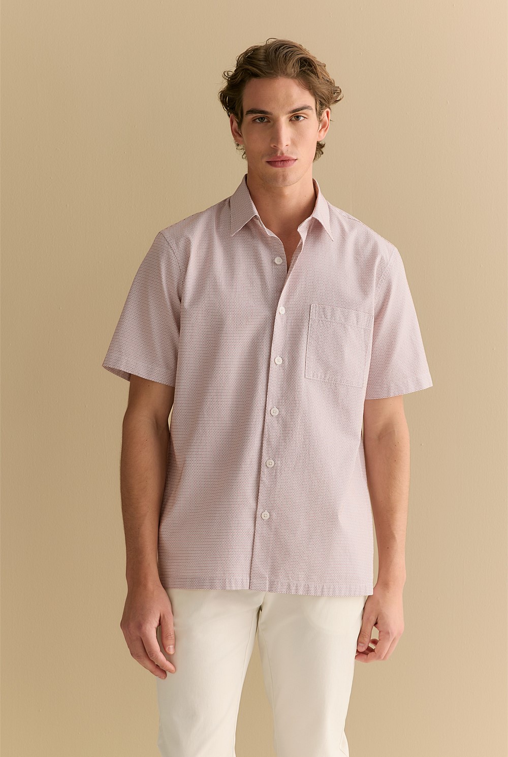 Cotton Dobby Short Sleeve Shirt