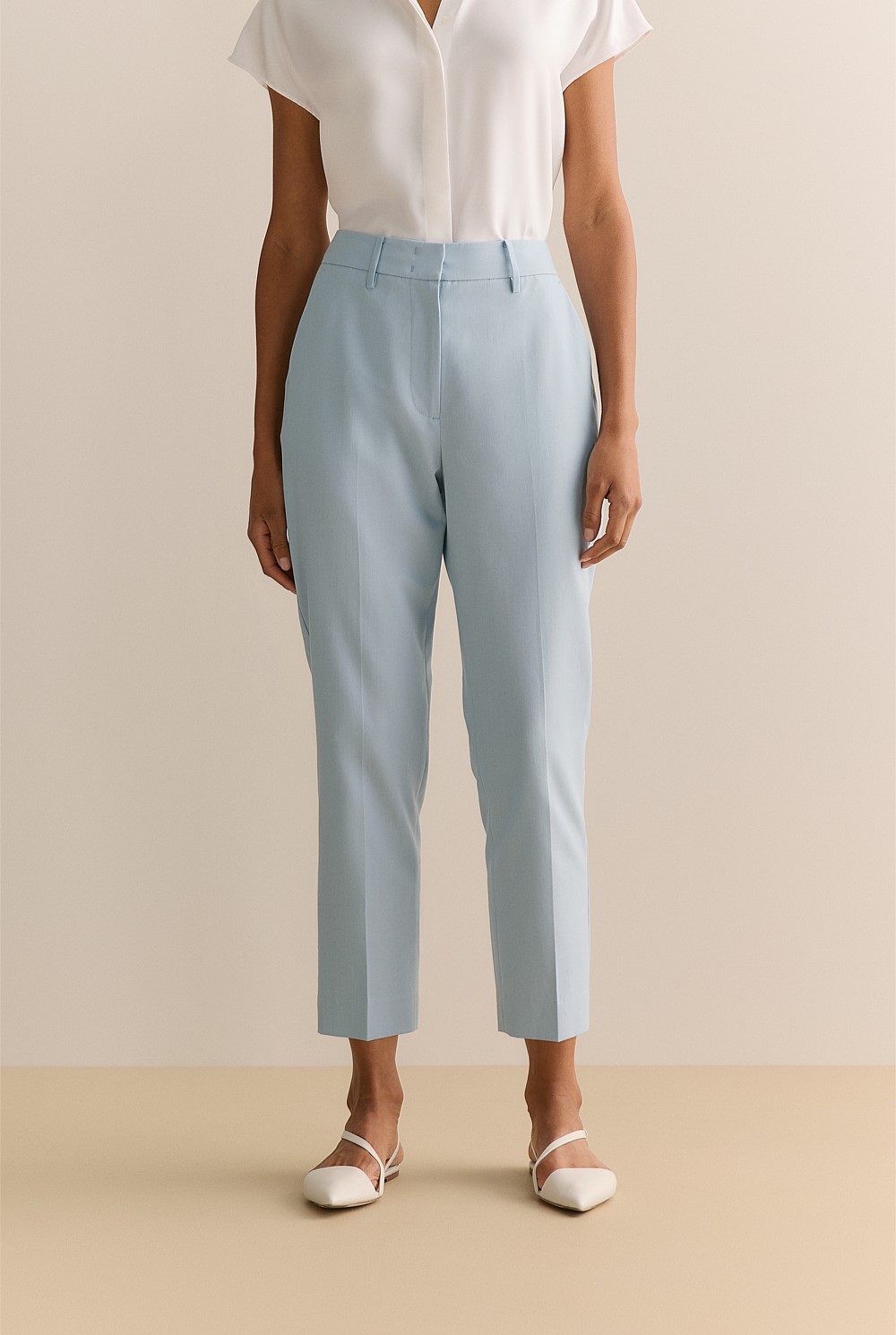 Wool Cotton Twill Tailored Pant