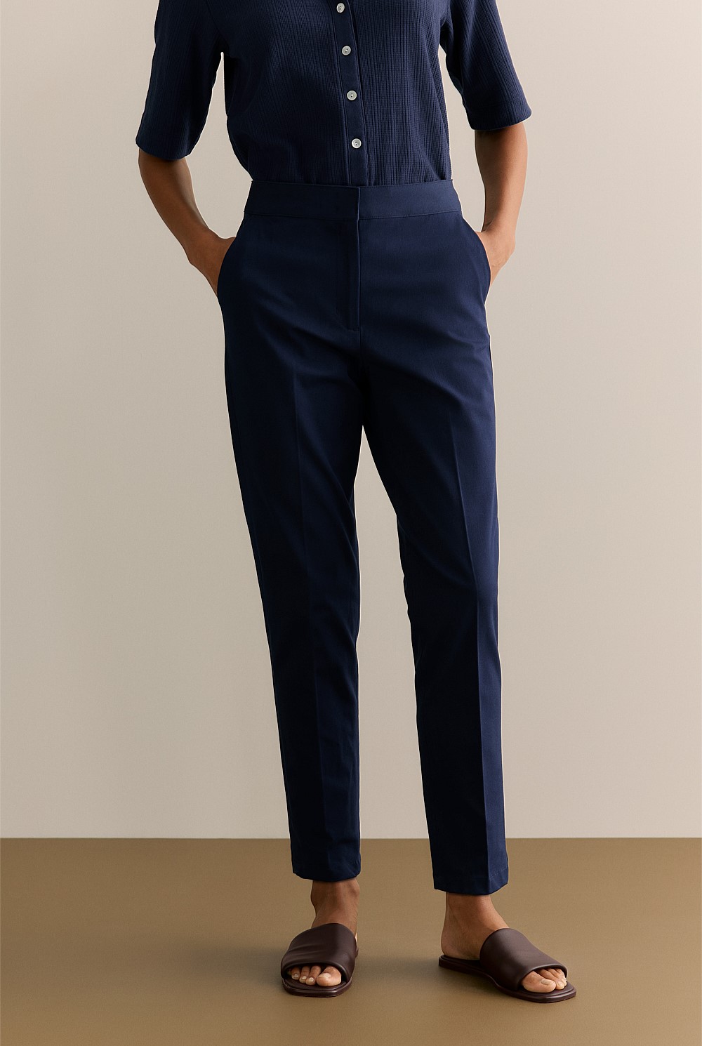 Cotton Blend Bi-stretch Pant