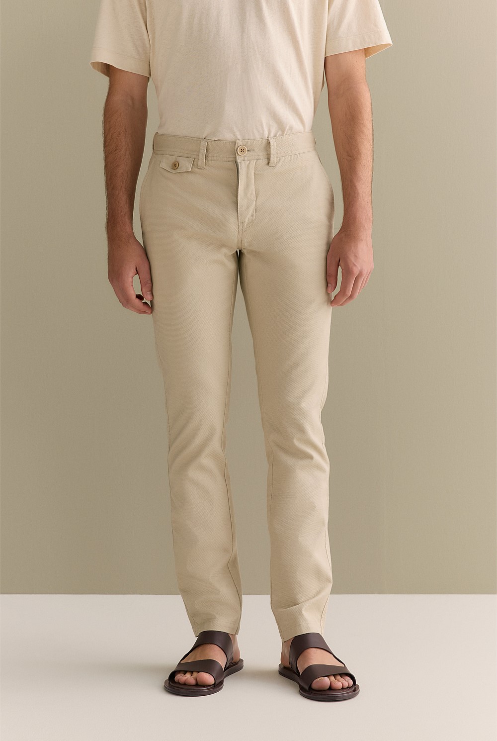 Slim Fit Cotton Dobby Twill Chino