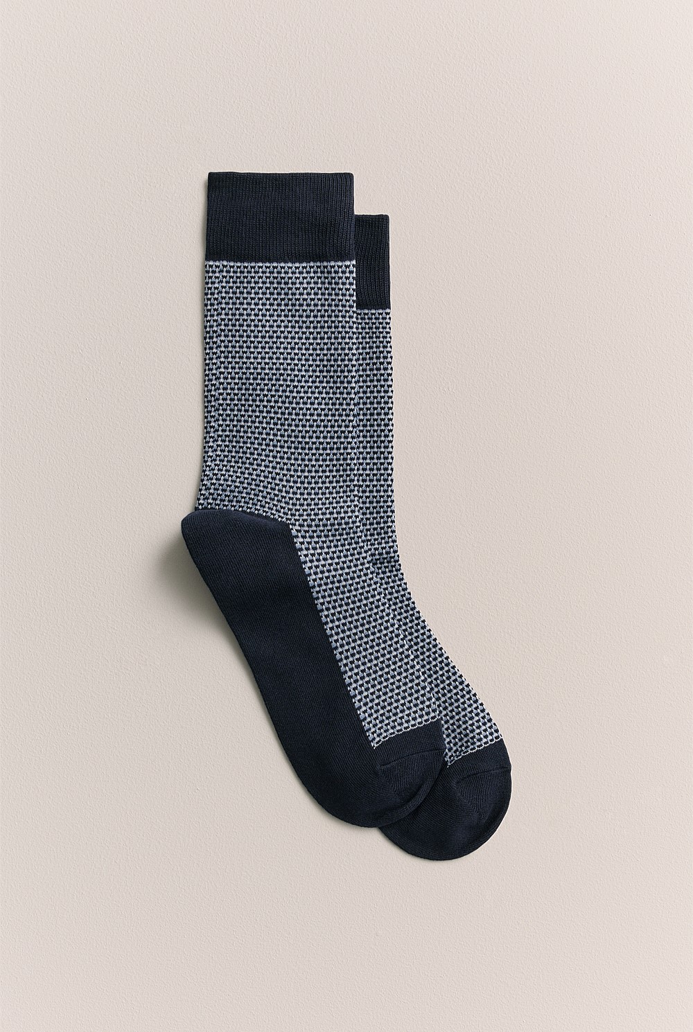 Contrast Stitch Crew Sock