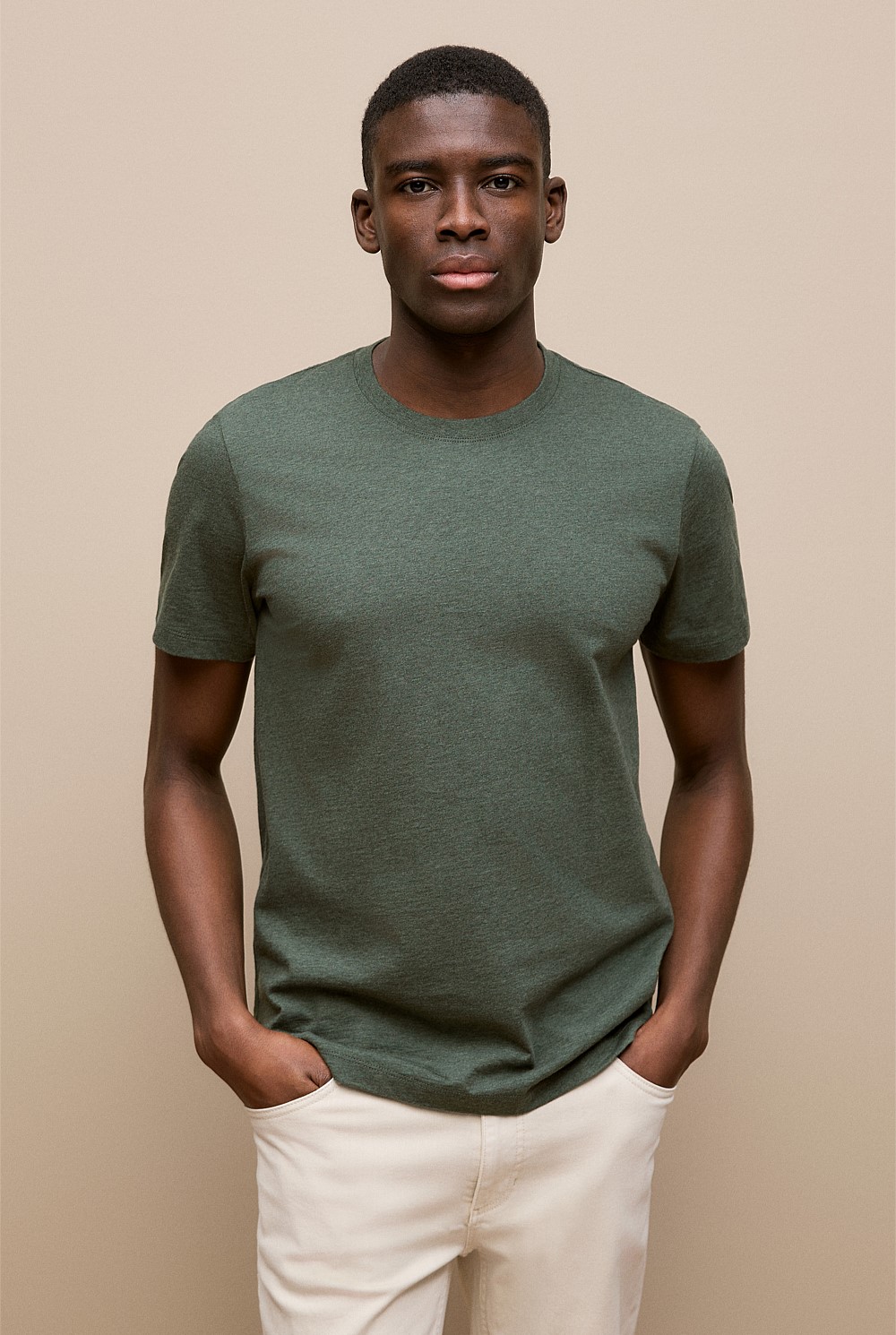 Organically Grown Cotton Marle Crew T-shirt