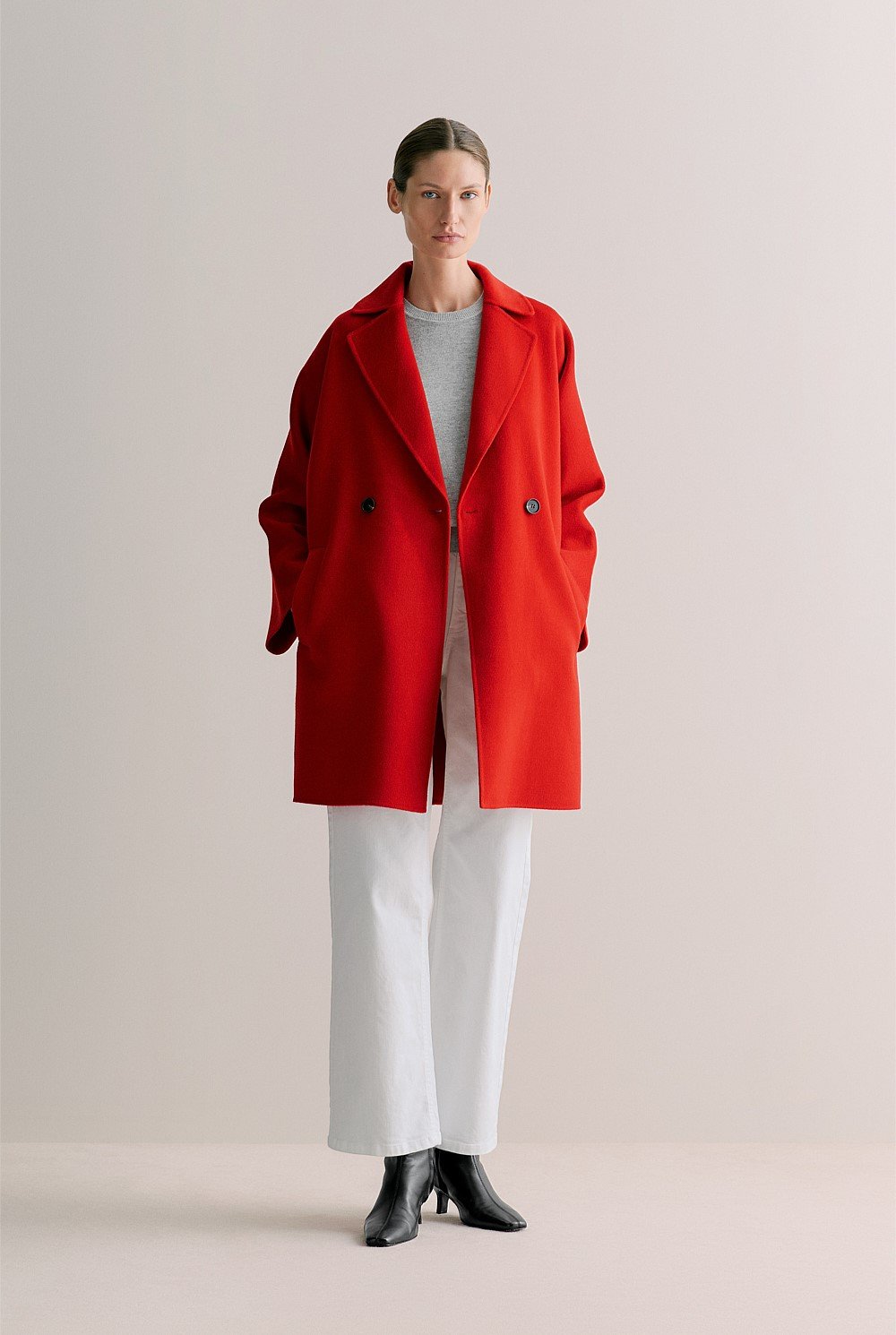 Australian Wool Blend Relaxed Coat