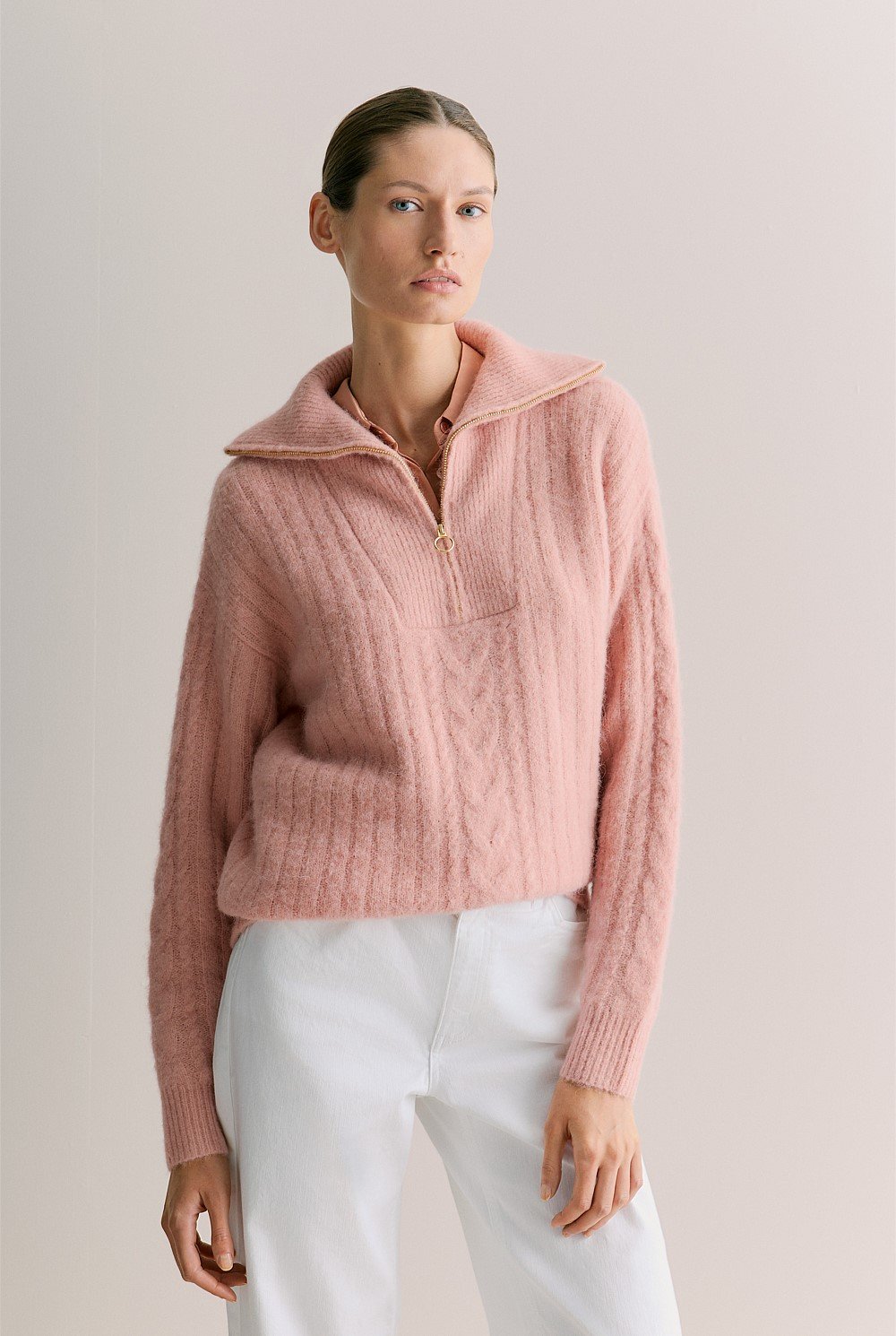 Alpaca Merino Blend Half Zip