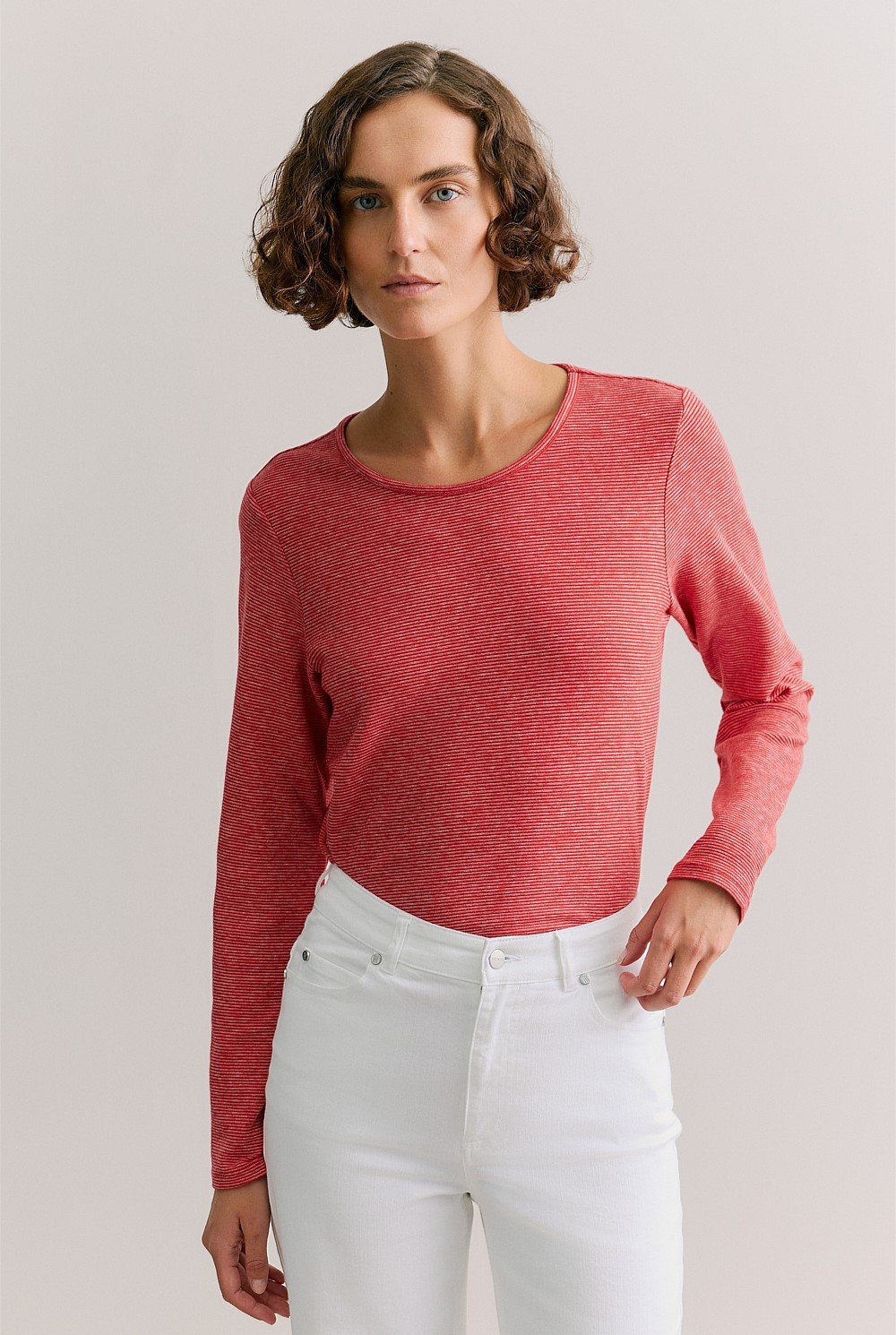 Cotton Ottoman Marle Long Sleeve T-shirt