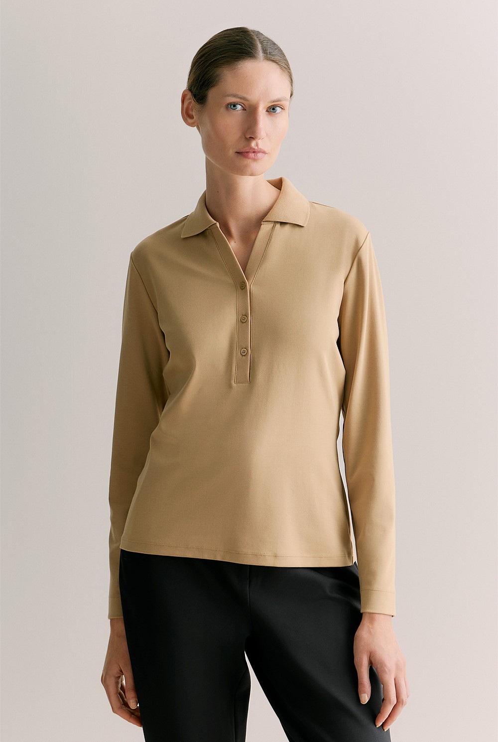 Modal Cotton Half Placket Polo