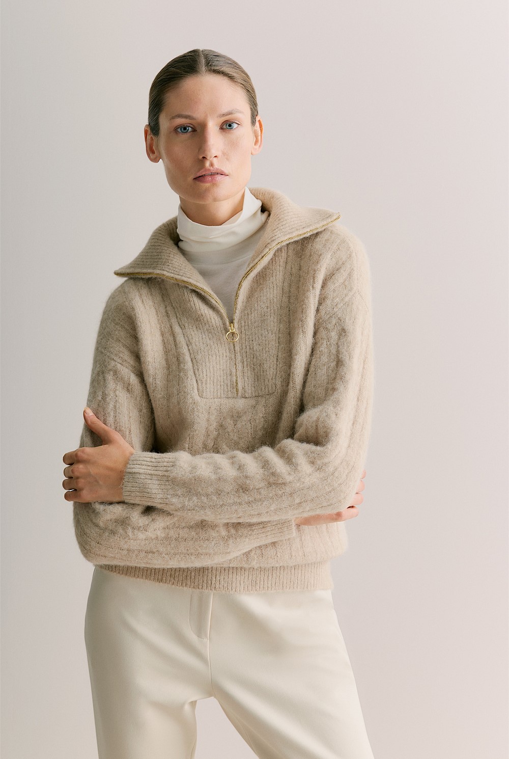 Alpaca Merino Blend Half Zip