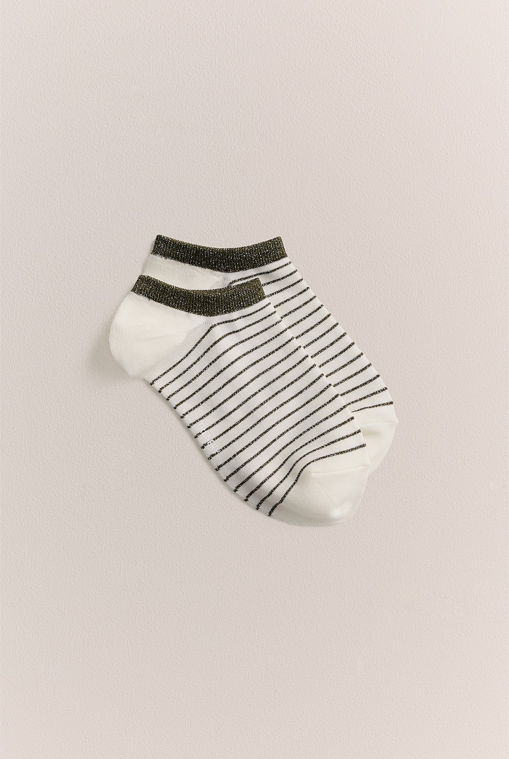 Metallic Stripe Low Cut Sock