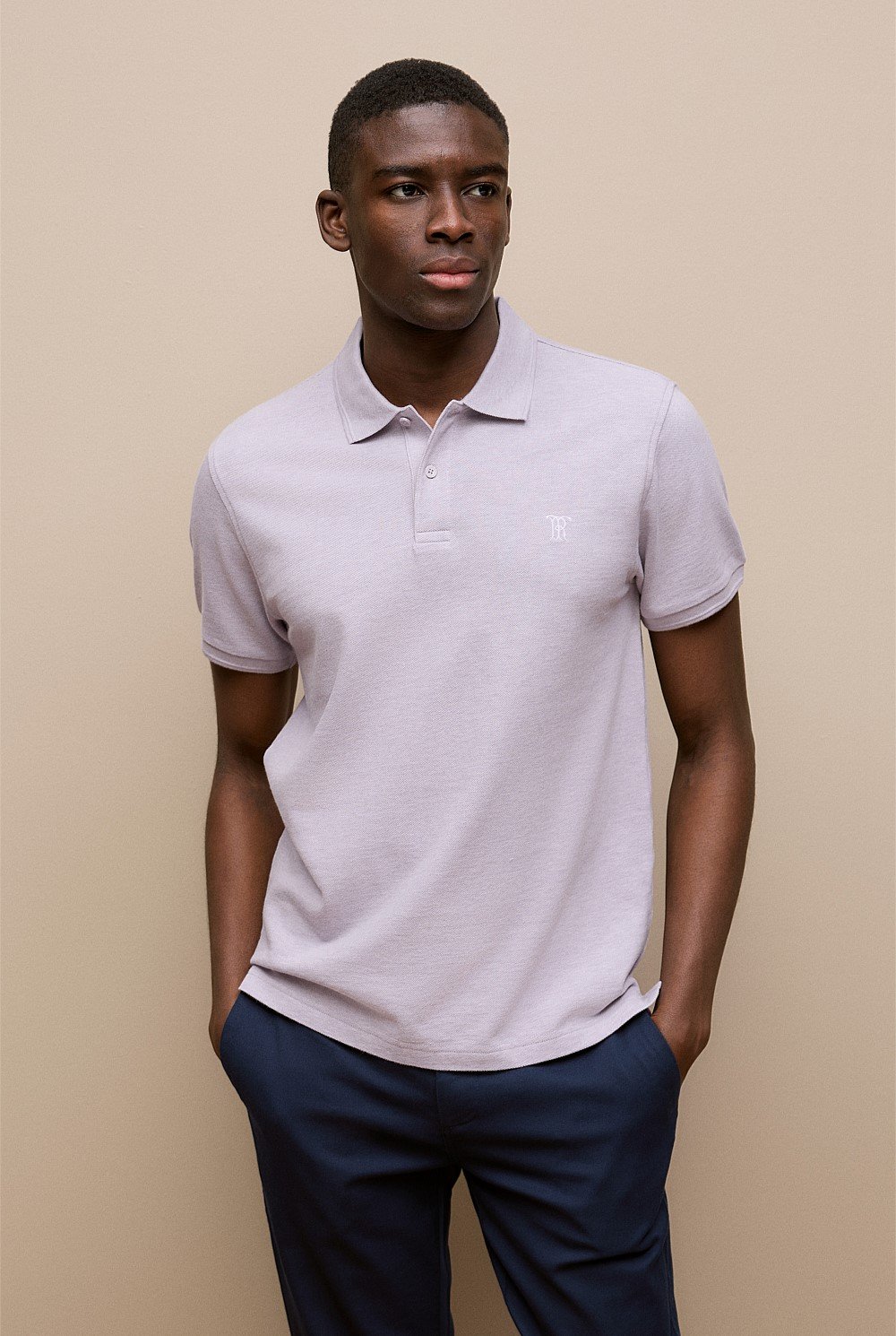 Pique Marle Monogram Polo