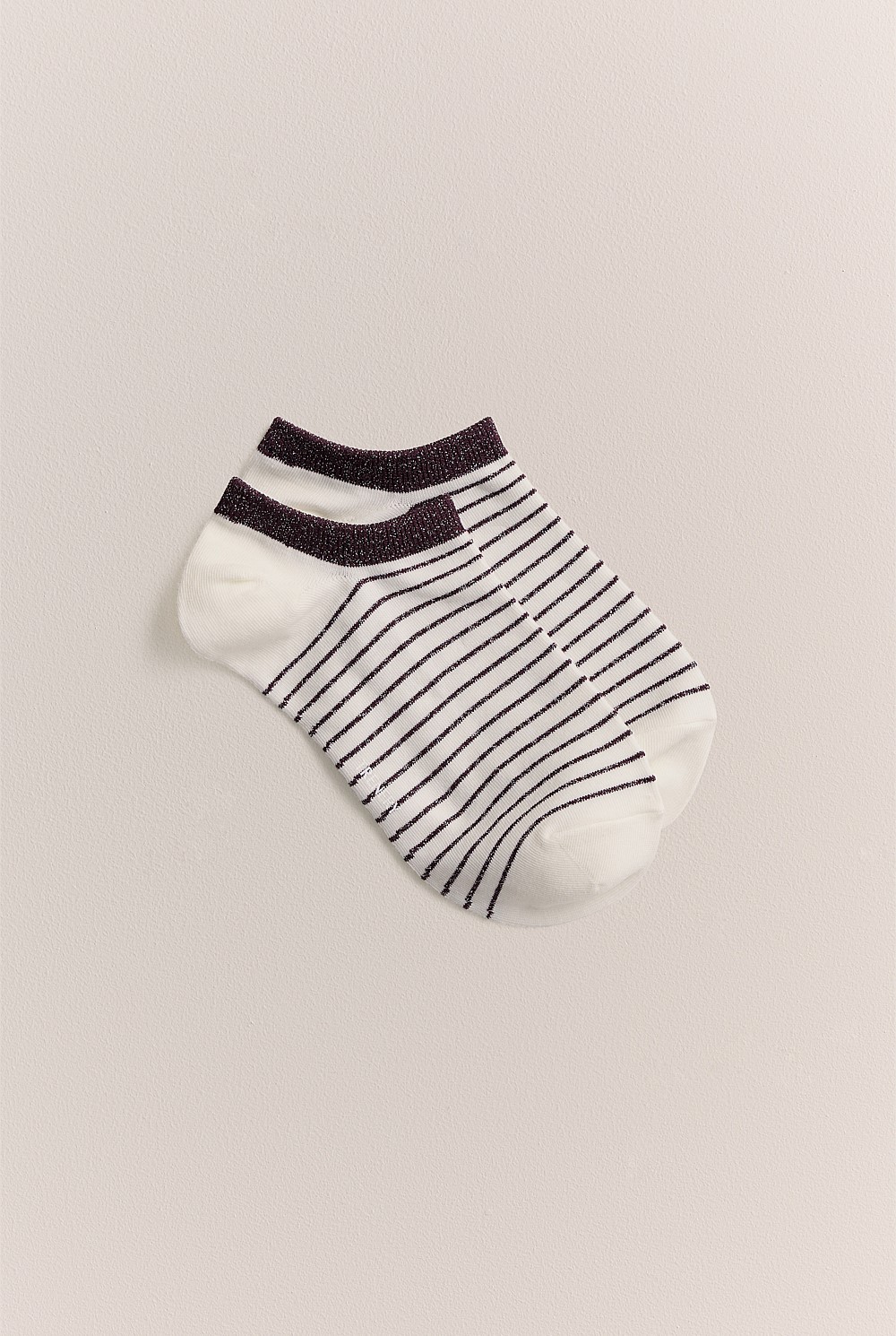 Metallic Stripe Low Cut Sock