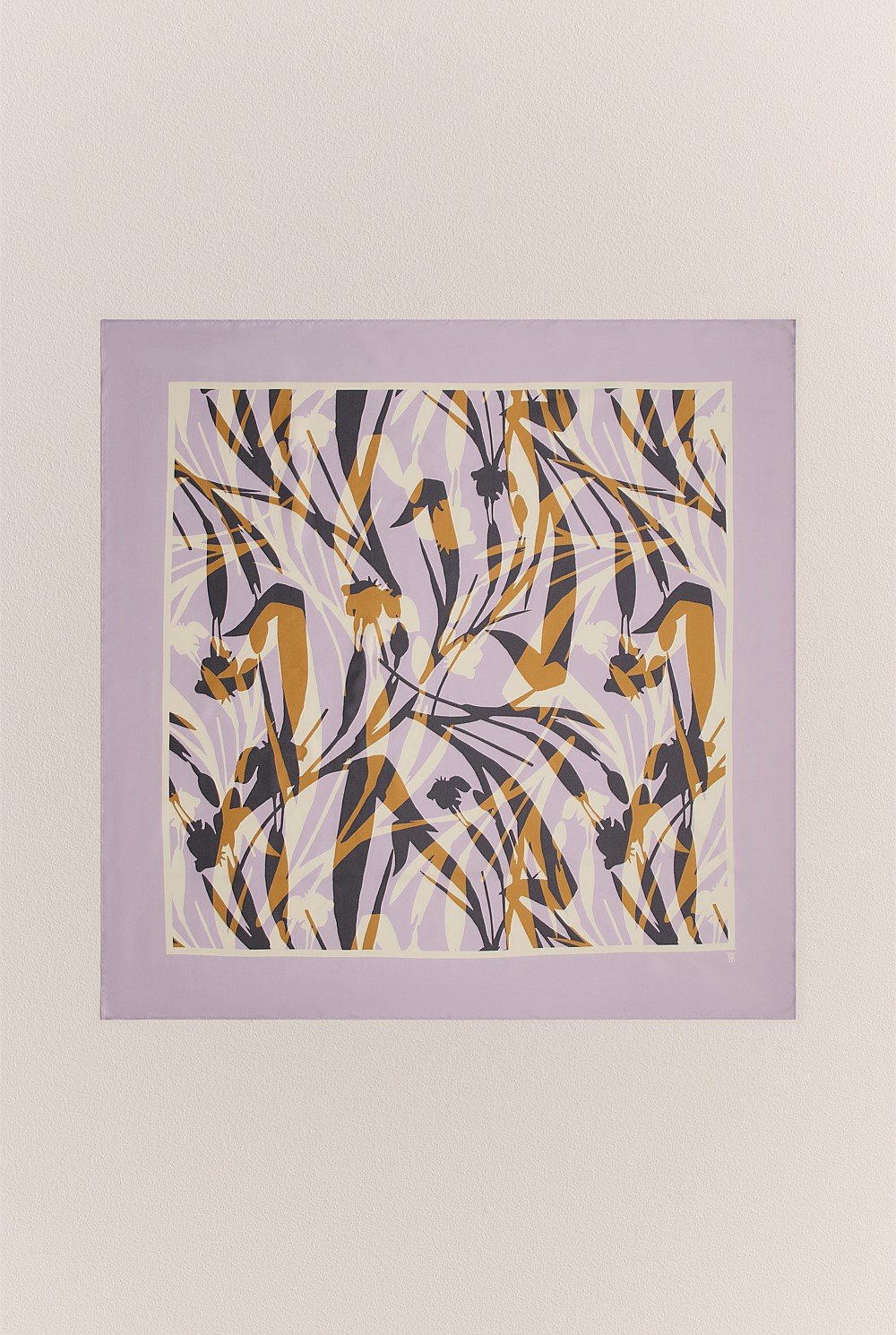 Shadow Leaf Silk Twill Neckerchief