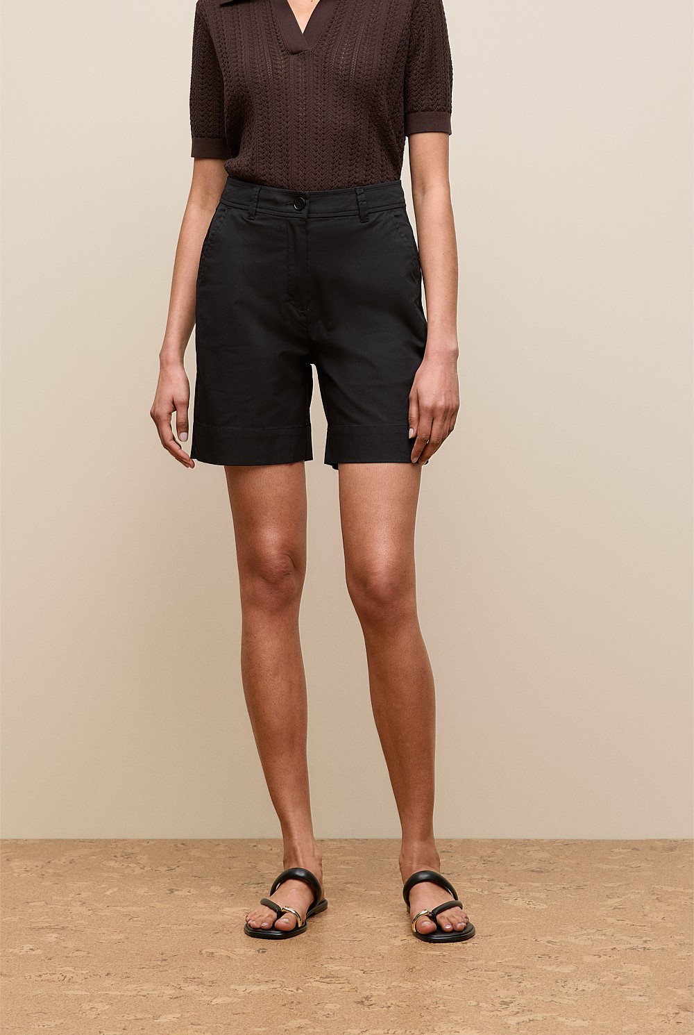 Stretch Cotton Tailored Short