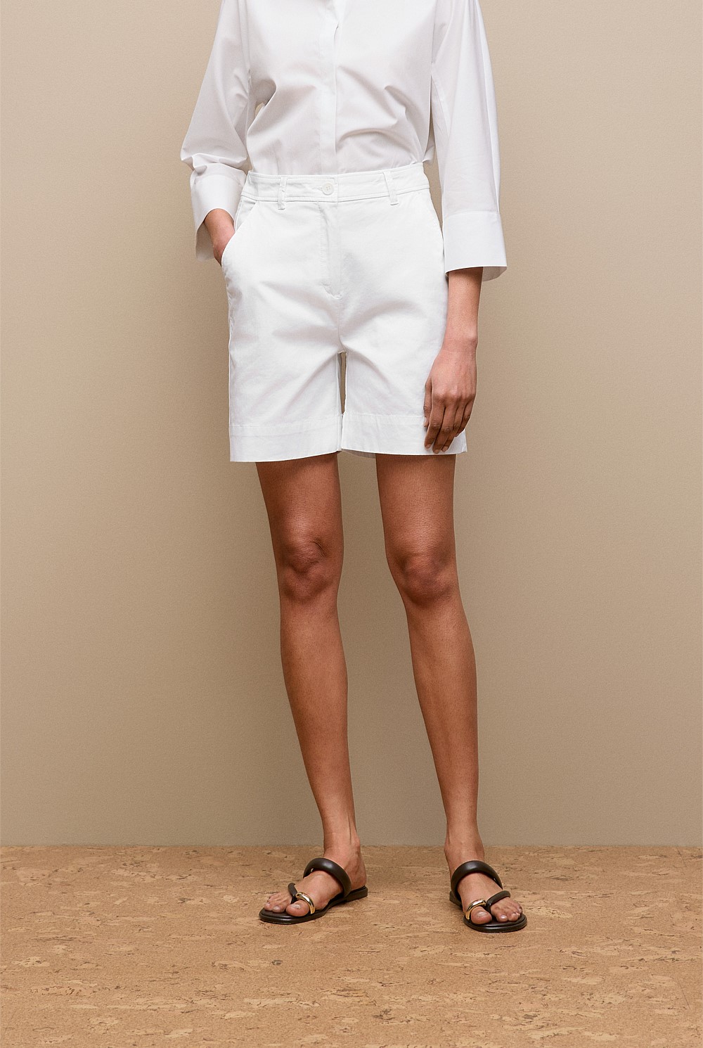 Stretch Cotton Tailored Short