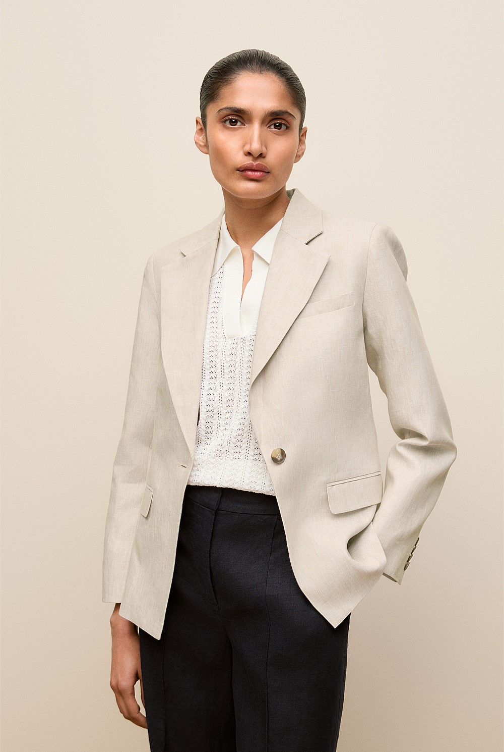 Linen Tailored Blazer