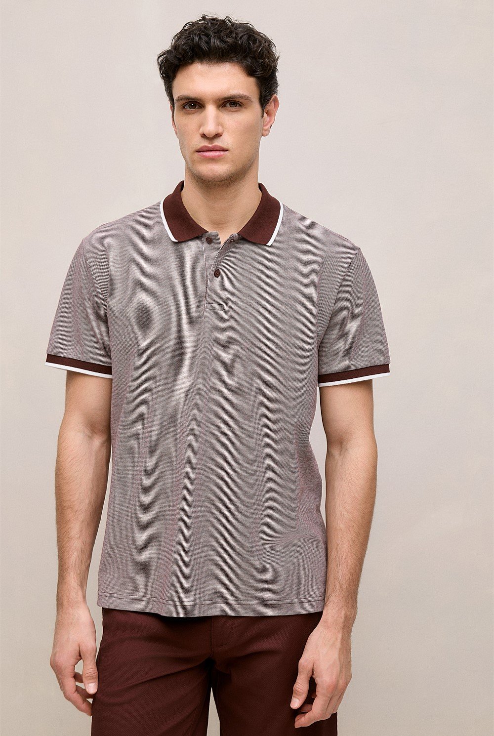 Cotton Birdseye Tipped Polo